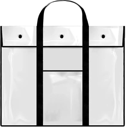 Kunsttasche, große Posteraufbewahrungstasche, PVC, 80 x 65 cm, für Künstler, Studenten, Büro, Reisen und sicherer Kunsttransport