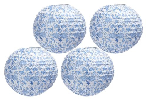 4pcs Uncolored Foldable Paper Lantern Lampshade for Pendant Lights