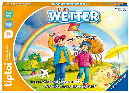Ravensburger tiptoi Spiel 00118 Mein Wetter Lernspiel ab 3 Jahren für 1-4 Spieler
