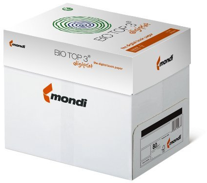 BioTop 3 Extra Kopierpapier 80g TCF von Mondi 1000 Blatt DIN A5