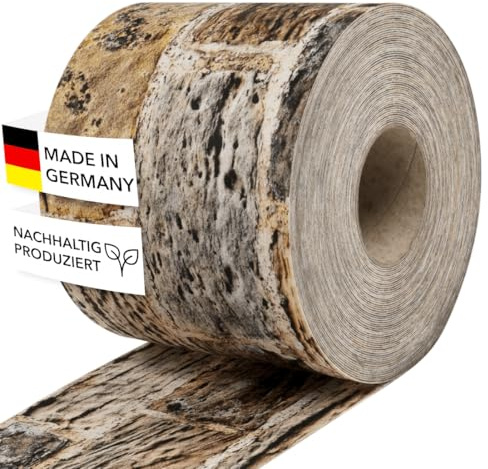 Zaundruck Sichtschutzstreifen Polyester - nachhaltiger Sichtschutz für Doppelstabmattenzaun - Motiv Windschutz 26 m x 19 cm - Sichtschutz-Rolle - Roma