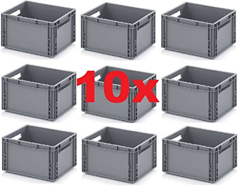 10x Eurobehälter 40 x 30 x 22 inkl. gratis Zollstock * 10er Set