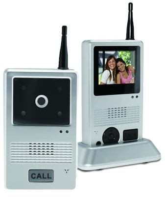 Lifemax 1271 Wireless Video Door Phone, Colour Display, Home Security, White