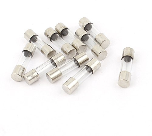 sourcingmap 10Pcs 250V 1.6A Quick Blow Glass Fuses Fast Acting Tubes 5mm x 20mm (Pack of 10)