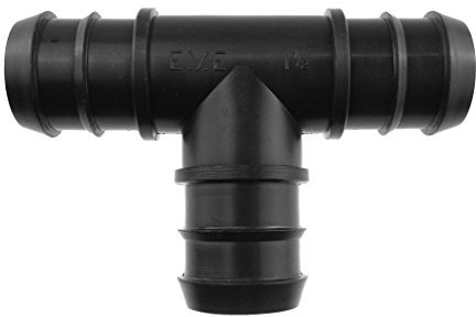 COSTWISE 32mm barbed tee connector for flexible corrugated pond/aquatic/hydroponics pipe,ideal for fishpond filters,pumps,waterfall and wateer features,non toxic
