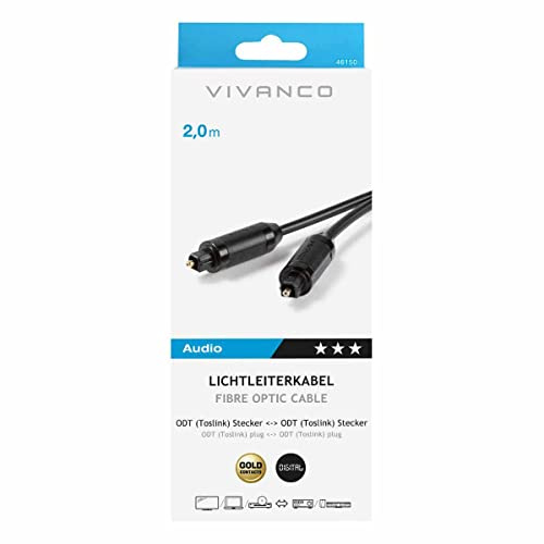 Vivanco CABLE PTICO DE AUDIO DIGITAL TOSLINK 46150-2M - NEGRO
