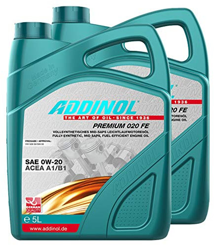 Addinol 2X Motoröl Motorenöl Motor Motoren Motor Oil Engine Oil Benzin Diesel 0W-20 Premium 020 Fe 5L 72097281