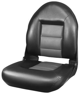 Tempress Navistyle High Back Folding Boat Seat (Black/Charcoal)