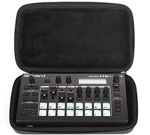Analog Cases GLIDE Case för Roland MC-101 eller liknande groovebox (transportväska/fodral av formgjuten och vattentät EVA, integrerad nätficka), Svart.
