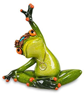 formano Frosch Yoga Hippie Dekor Figur Dekofigur (Frosch Schneidersitz)