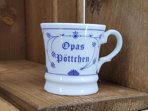 Wilhahn Mini Becher Indisch Blau Opas Pöttchen, 5,3x5,3cm, aus Porzellan
