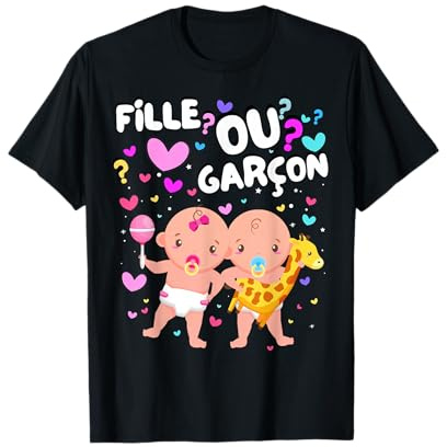 Baby Shower Grossesse Annonce Sexe du bébé T-Shirt