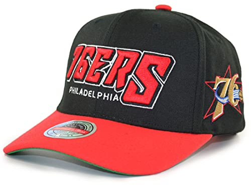 Mitchell & Ness NBA Shredder Stretch Snapback Cap Philadelphia 76ers Black/red