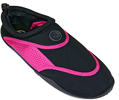 Rutscherlebnis Aqua-Schuhe schnelltrocknende Badeschuhe Unisex Wasserschuhe für Damen & Herren 41 Pink/Black