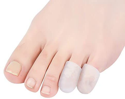 Hoogoo Little Toe Protectors 10 Pcs, Silicone Small Pinky Toe Protectors Cushion Caps Cover, Protect Toes