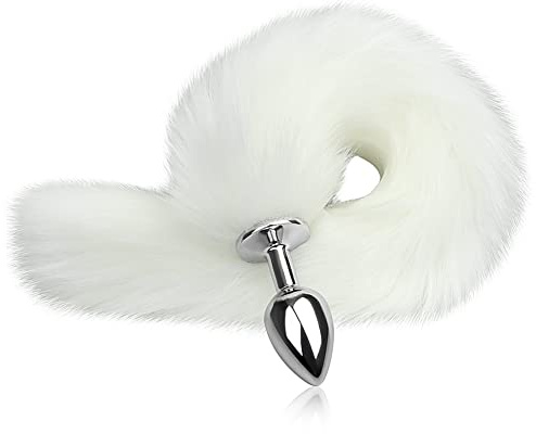 Roluck Analplug Fuchsschwanz Butt Plug Tail, Erotik Fox Tail SM Sexspielzeug BDSM Bondage Cosplay Anal Dildo für Männer Frauen Paare, konische Spitze anal toys