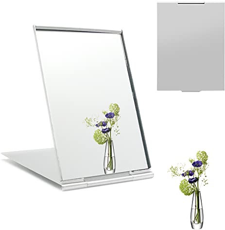 laeeyin Reisespiegel Taschenspiegel Klein Kosmetikspiegel Handspiegel klappbar Ultradünn und Langlebig Spiegel Geeignet für Reisen, Büro Rasieren Camping und Make-up (1pcs15x10cm)