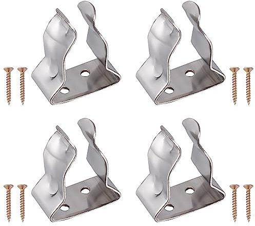 GORGECRAFT 4Stk Bootshakenhalter Mit 4Stk Schrauben Edelstahl-Federklemme Werkzeughalter Passend Für 16mm zu 25mm Bootshaken Stangen Angelruten Schiffe Boot Ruder Paddel Besen Moppstiel Rohre