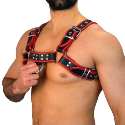 VOIV Leder Brustgeschirr Männer Sexueller Körper Bondage Käfig Gothic Harness Gürtel Rave Kleidung