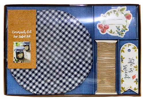 Dekohelden24 37-teiliges Marmeladenglas-Dekorationsset, Konfitürenglas-Deko, Einmachgläser-Set, Dekorationsset für Einmachgläser