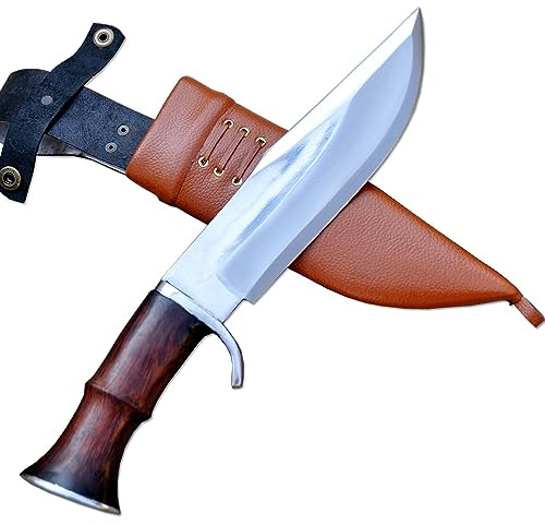 THE NEPAL 16 cm lange Klinge, handgeschmiedetes Bowie-Messer, Überlebens- und Kampfmesser, Arbeits-, Jagd- und Camping-Bowie