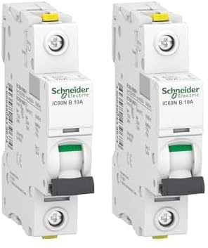 Schneider Electric Leitungsschutzschalter Acti9 iC60N, 1-polig, 10A, B-Charakteristik, Artikelnummer A9F03110, 2 Stück