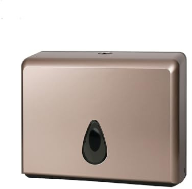 Multifold Papierhandtuchspender, wandmontierter C-Falz-Handtuchspender, abschließbarer Taschentuchspender für Küche, Badezimmer, Restaurant, hält 200 Papier – Gold