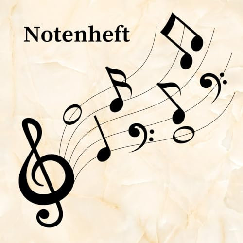 Blanko Notenheft Quadratisch Notenbuch Musikunterricht Große Lineatur Musik Schreibheft 6 Leere Notensysteme Notenlinienheft 100 Seiten Kinder ... Songwriter Musiker Notenzeilen B03B
