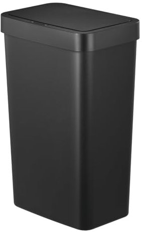 EKO | Cubo de Basura Cocina 50L con Sensor Automático y Cierre Suave | Papelera Negra a Pilas | Acabado Antihuella, Base Antideslizante y Soporte para Bolsa | Diseño Moderno y Silencioso