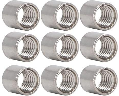 50 Stück Runde Überwurfmutter, M8 Runde Verbindungsmuttern, 304 Edelstahl-Stangenverbinder, Mutterngewinde, Runde Überwurfmutter, Innengewinde-Befestigungselement