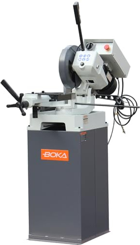 BOKA CS-275Manuelle Metallkreissäge, 275mm HSS-Sägeblatt, präzise Gehrungssäge mit Doppel-Schraubstock, kraftvolles Getriebe, Kühlmittelsystem, 1,5 PS Motor für Metallverarbeitung