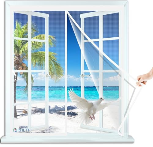Mosquitera Magnética Para Cortinas,85x130cm Cortina Mosquiteras Magnética de Malla Anti-insectos Sellado Automático,Fácil de EnsamblarMalla Blanco