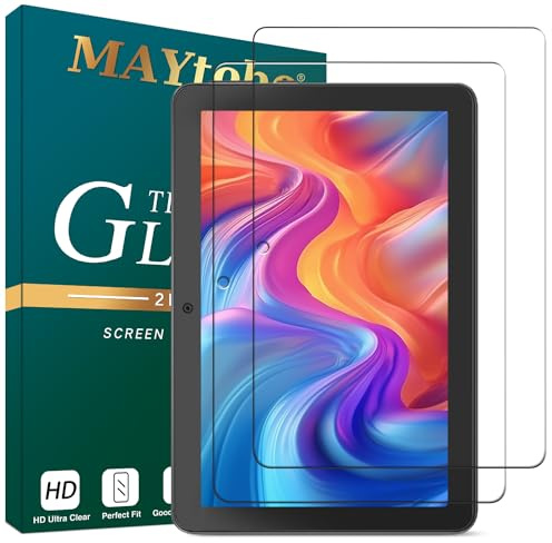 MAYtobe 2 Pack Screen Protector for Fire HD 8 Tablet/ 8 Kids/ 8 Kids Pro 2024/2022/ 2020 8-inch Tempered Glass, Anti Scratch, Anti-fingerprint, Ultra Clear