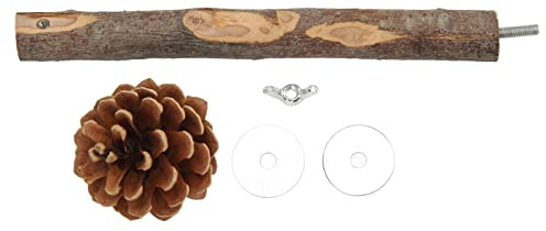 Holzbarsch mit Kiefernkegel, ökologischer Apfelbaum für Papageien, Kakadus (Qcwwygk684d1zeq-11)