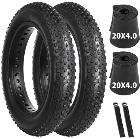 yeesport 20x4.0 Fatbike Reifen 20 Zoll 100-406 2er Set AV Schlauch faltbar