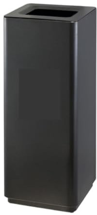 Poubelle Extérieure Cendrier Abfalleimer Für Den Außenbereich, Großer Verdickter Mülleimer, Quadratisch, 48 L, Für Den Außenbereich, Gewerblich Ordures Déchets Extérieur(Black)