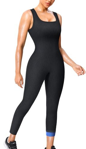 Junlan Sauna Suit Women Waist Trainer Sweat Sauna Shirt Full Body Jumpsuit, Blue, Medium