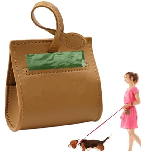 Kotbeutelhalter für Hunde, Kotbeutelspender für Haustiere | Mehrzweck-Hundekotbeutelspender aus PU-Leder - tragbarer Kotbeutelspender, hängender Kotbeutelspender für Reisen, Park