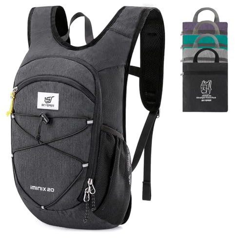 SKYSPER Kleiner Rucksack 20L Faltbarer Tagesrucksack Leichter | Kleiner Wanderrucksack Daypack Travel Backpack Damen Herren