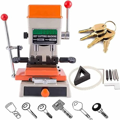 ZHJOPP Professional Key Duplicating Machine, Vertical Key Cutting Machine for Car Door and Lock Keys, Key Copy Tool Duplicating Cutting Machine
