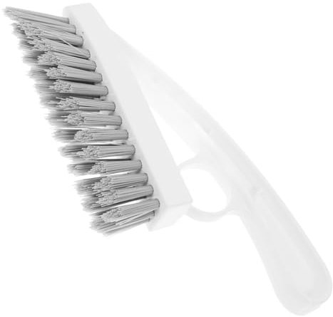 POPETPOP Heavy Duty Grout Brush and Ergonomic Handle White with Stiff Nylon Bristles for Bathroom Corner Cleaning and Easy Maintenance Pp Material for Tile Floors