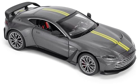Aston Martin Vantage V12 1:24 Scale Die-Cast Model Car - Grey | Detailed Collectors Edition Diecast | Official Licensed Product