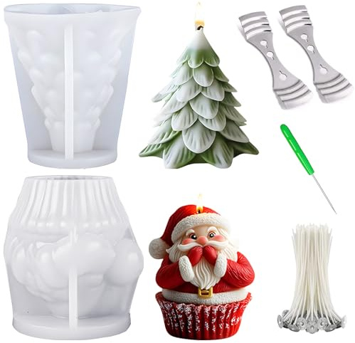 Kerzen Formen Silikon Kerzen Selber Machen Set Silikonformen Gießformen Weihnachten, Christmas Gießformen Silikon Weihnachten Kerzenformen Kerzen Gießen Formen Kerzengießformen Kerzen Form