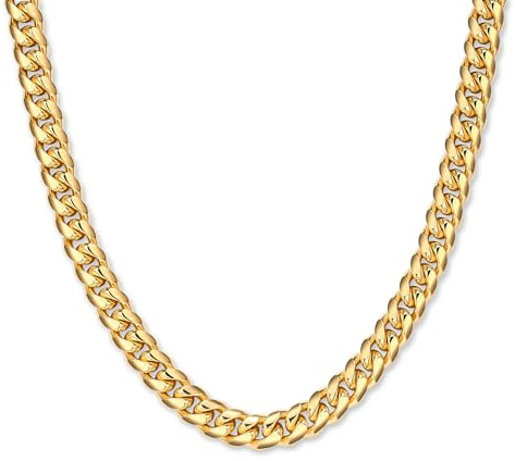 JAXXON Cuban Link Chain - 10mm - Box Clasp - Gold 22