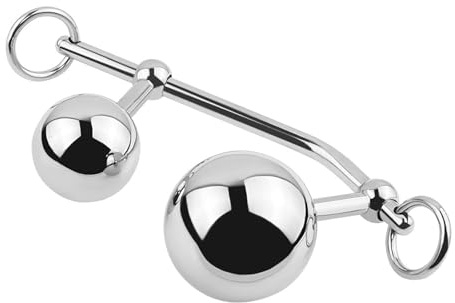 QBKPWRFFF Gancio anale SM in acciaio inossidabile con anello for pene, estensore for testicoli, perline anali in metallo, catena anale, lucchetto for castità, giocattolo sessuale for uomini e donne
