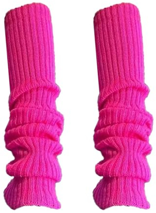 Damen Sexy Beinstulpen,Stulpen Für Barbie Kostüm Damen,Leg Warmers,Neon Rosa,Mode Accessoires,Warm Und Kuschelig Socken,80er 90er Jahre Accessoire,Geeignet Für Mottoparty Karnevals Festivals Und Bälle
