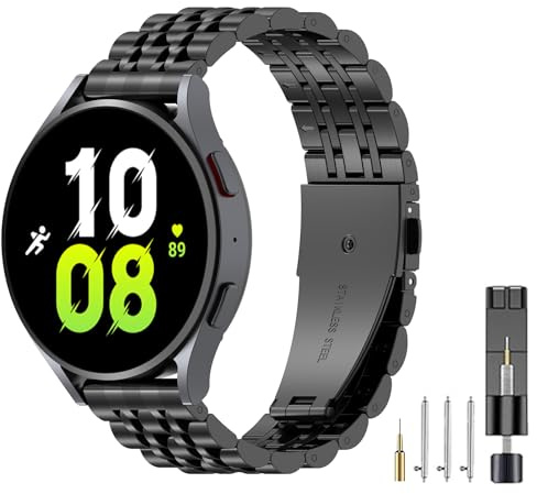 CFXHWZH 22 mm rostfritt stål armband för Garmin Venu 4 45 mm/3/2/Forerunner 570 47 mm/745/265/255, metall klockarmband för Samsung Gear S3 Frontier/Classic/Galaxy Watch 3 45 mm/Huawei Watch GT 5/4 pro