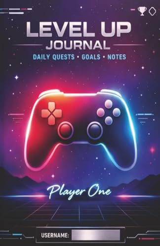 Gamer Journal – Level Up Your Life with Notes, Goals & Quests: 100-Page Wide Ruled Gaming Notebook | 5.5 x 8.5 | Player One Edition
