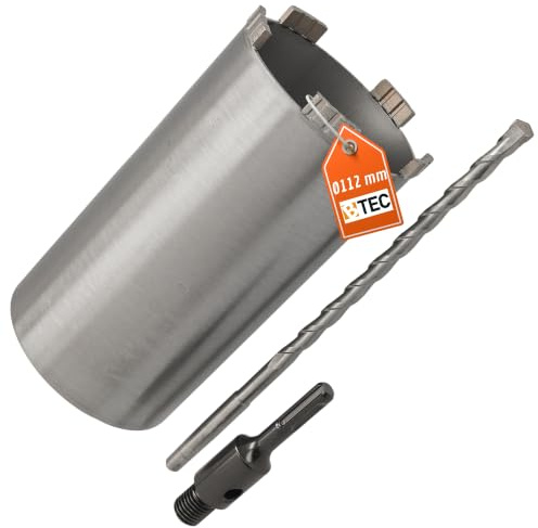 Diamant Bohrkrone SDS-plus Aufnahme und Zentrierbohrer Nutzlänge 180 mm Ø 112 mm Betonbohrkrone Kernbohrer