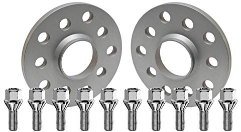 SCC Fahrzeugtechnik Distanzscheiben-Set 20mm (2x10mm) Silber eloxiert mit Radschrauben für BMW